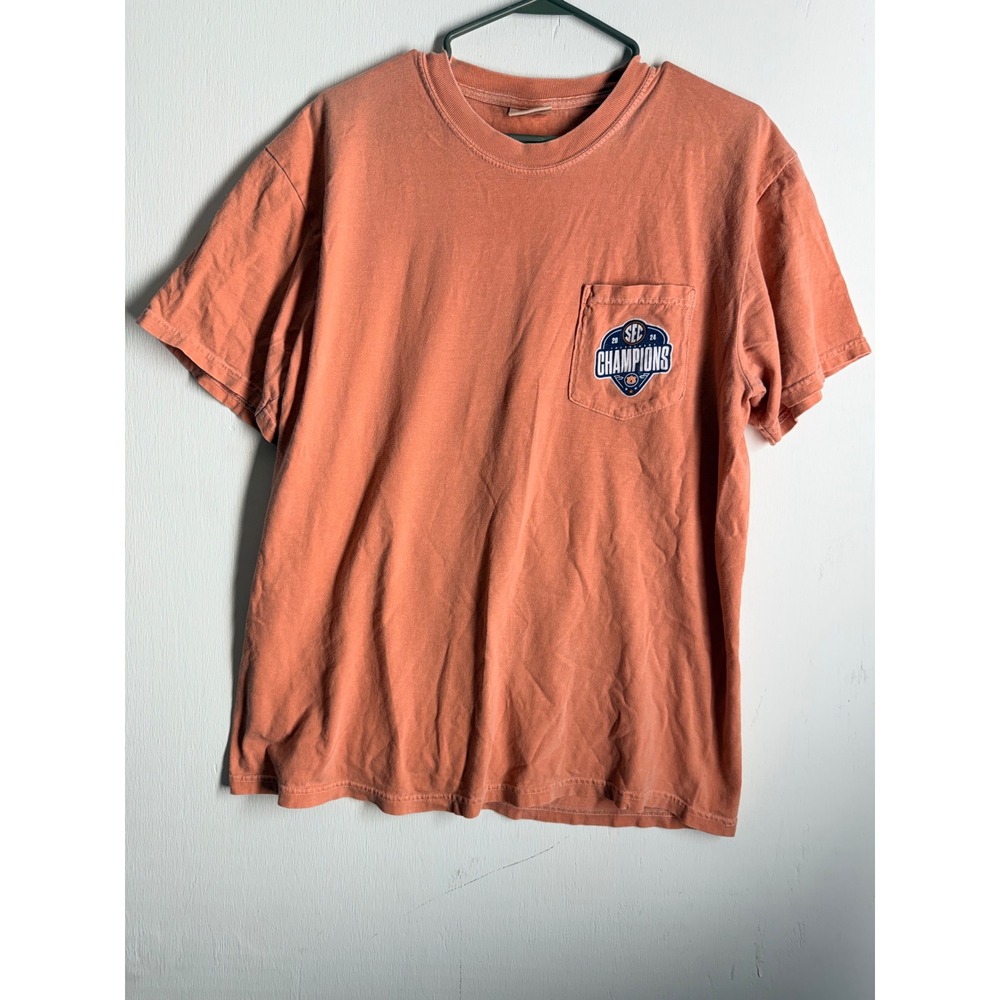 Auburn Tigers 2024 SEC Basketball Champions Comfort Colors Pocket T-Shirt Large